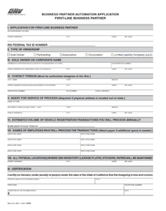 REG 4024 - Business Partner Automation Application First-Line Service Provider Page 1