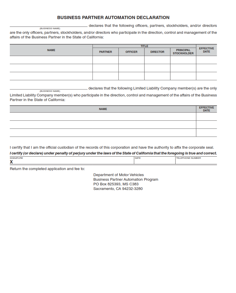 REG 4024 - Business Partner Automation Application First-Line Service Provider Page 2