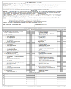 AF Form 244 - Clinical Privileges - Dentist Page 1