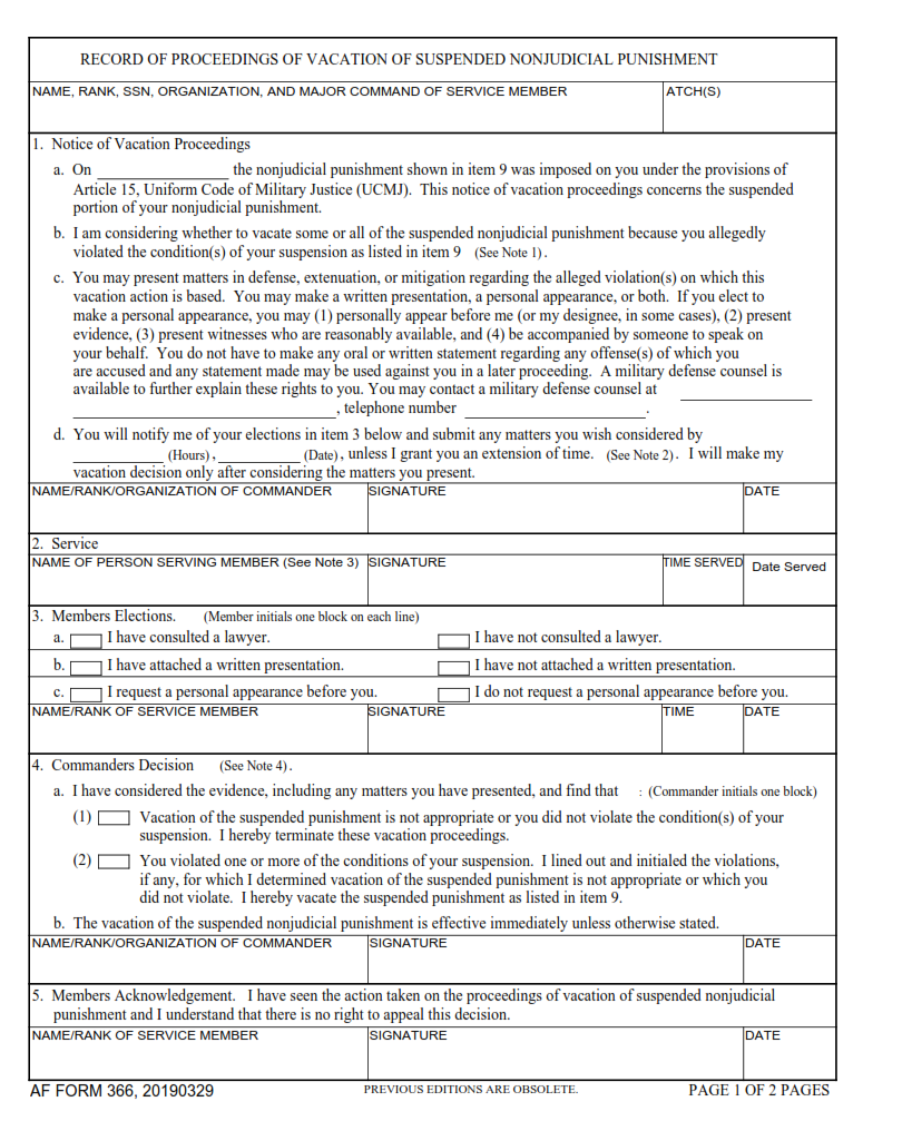 AF Form 348R - Line of Duty Determination for Restricted Report of Sexual Assault