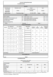 AF Form 527B - Courier's Briefing Worksheet