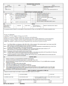 DAF Form 350 – Separation Pay Worksheet | Finder Doc