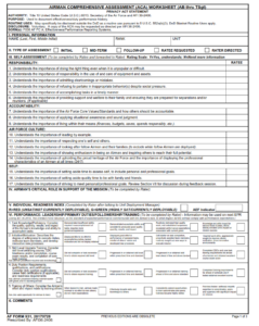 AF 931 Form - Airman Comprehensive Assessment (Ab Thru Tsgt) Part 1