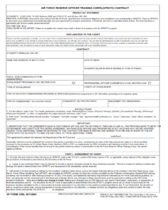 AF Form 1056 - Air Force Reserve Officer Training Corps (Afrotc) Contract