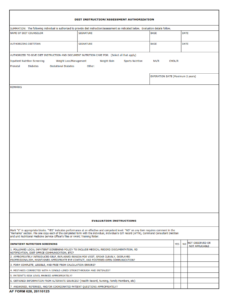 AF Form 628 - Diet Instruction Assessment Authorization Part 1