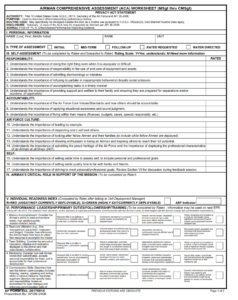AF Form 932 - Airman Comprehensive Assessment (Msgt Thru Cmsgt) Part 1