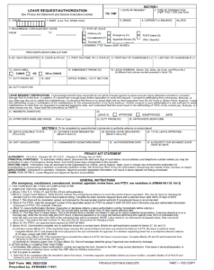 DAF Form 988 - Leave Request Authorization Part 1