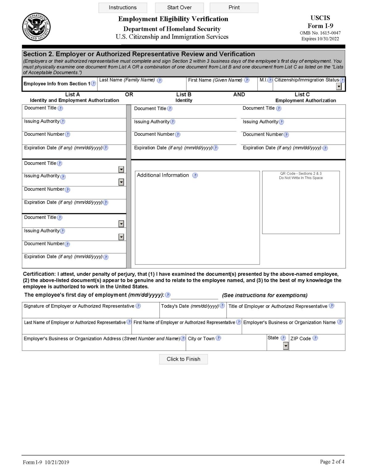 I9 form 2023 printable fillable pdf 2023 i 9 form