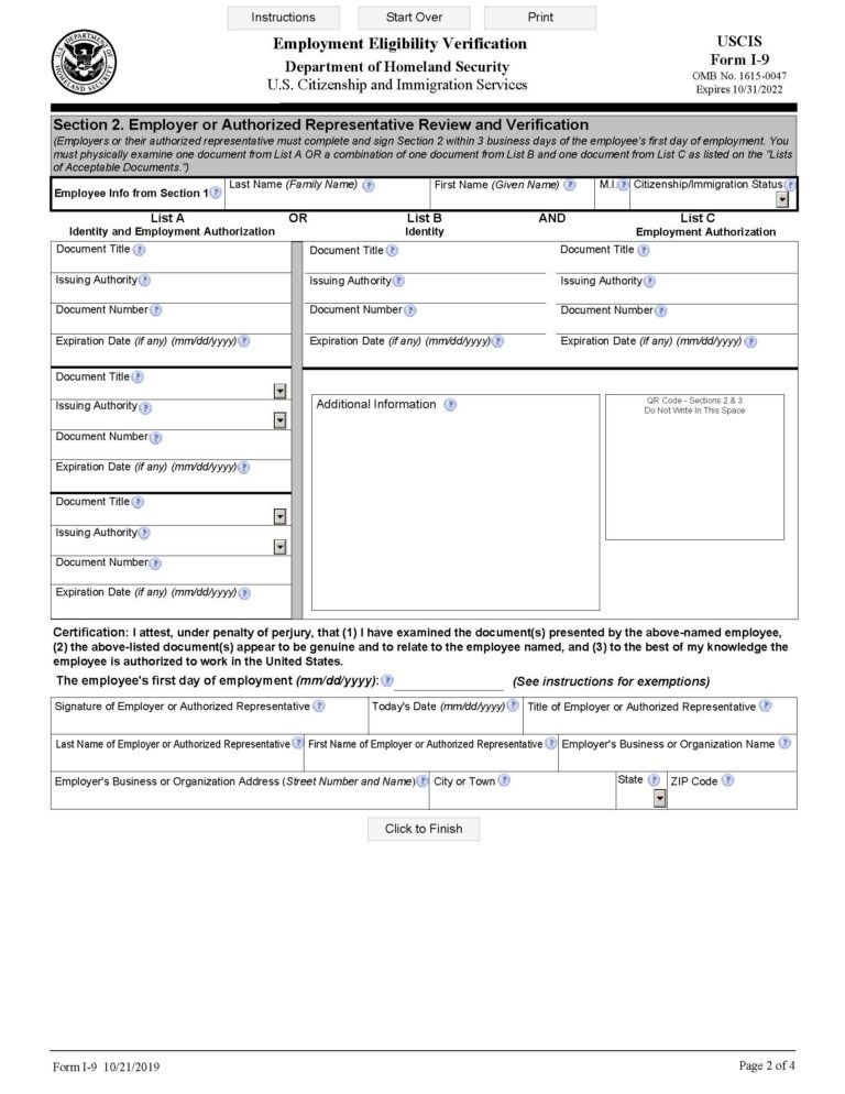 I9 Form 2025 Printable Spanish Bernadette Simpson