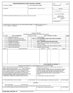 AF Form 2640 - Nonappropriated Fund Contract Award (PDF)